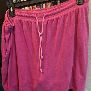 Woman Within Pink Drawstring Lounge Skort